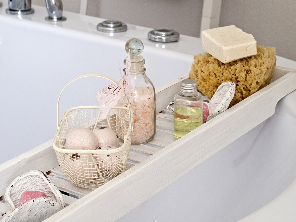 skin cleansing tools in a bathroom